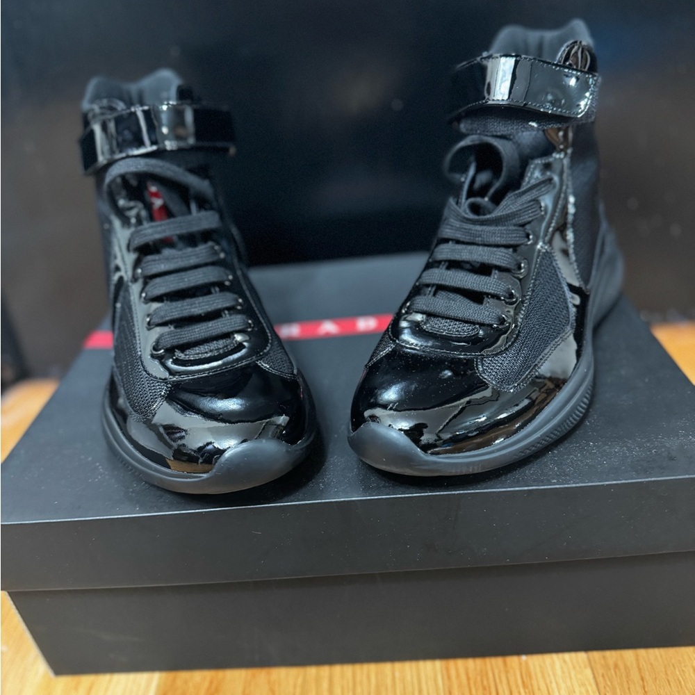 Prada sneakers worn once! 8.5 (men)